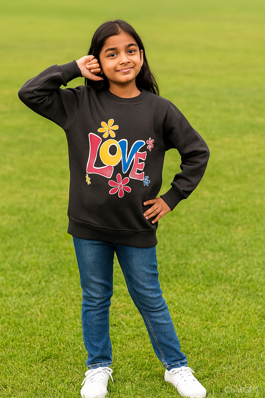 DARK GREY LOVE SWEAT SHIRT-WINTER