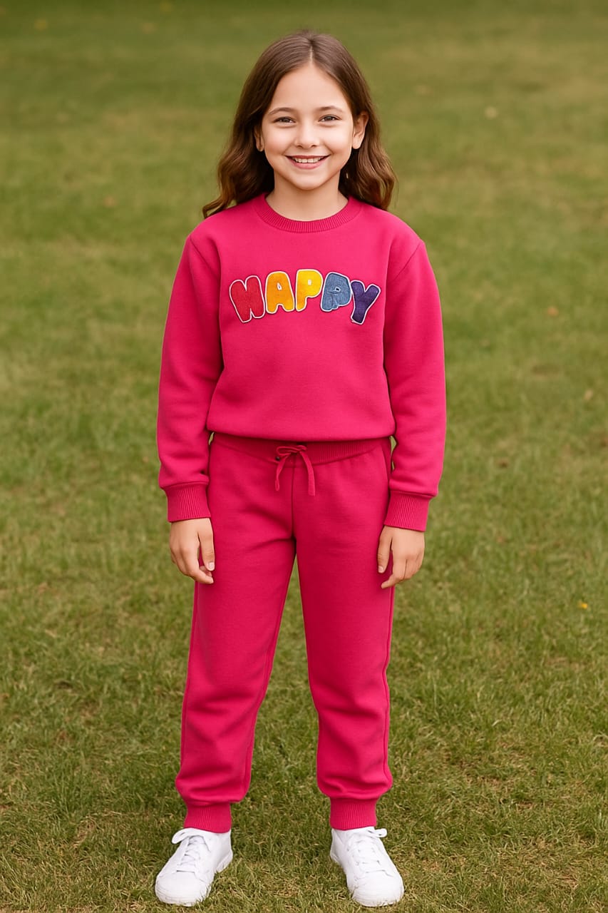 PINK HAPPY UNISEX TRACKSUIT-WINTER