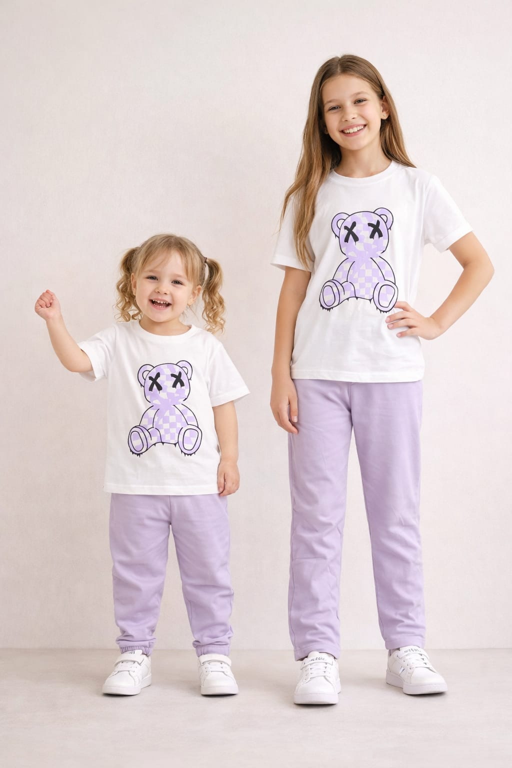 WHITE PURPLE BEAR-SUMMER TRACKSUIT