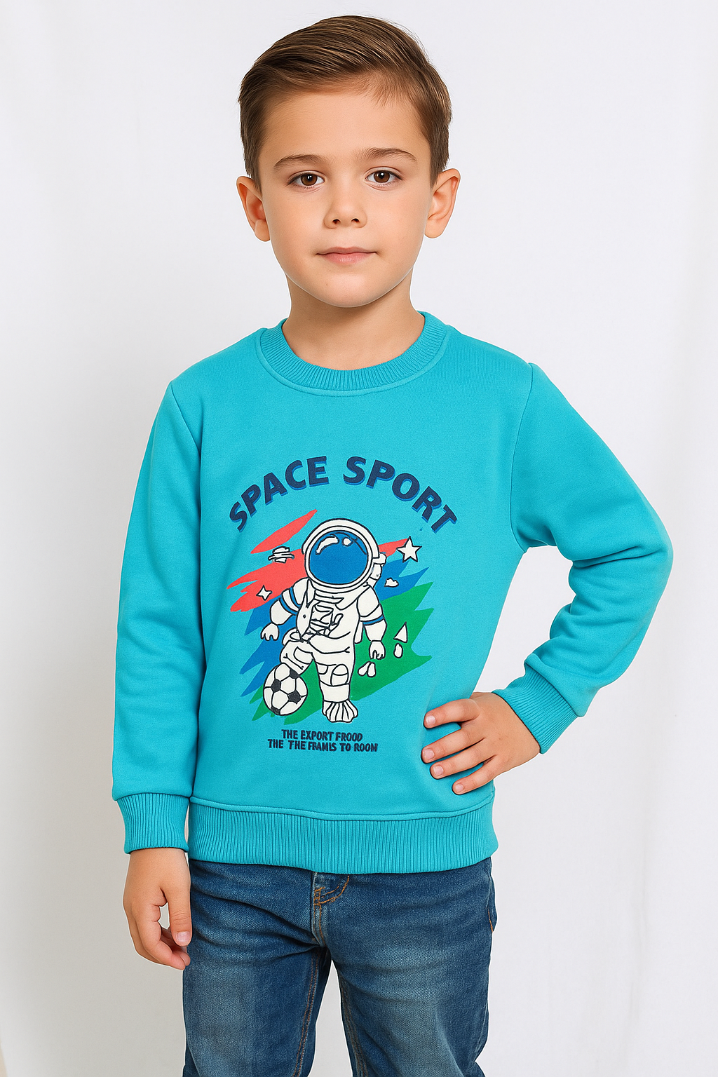 SKY BLUE SPACE SWEAT SHIRT-WINTER