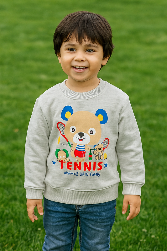 GREY TENIS SWEAT SHIRT-WINTER