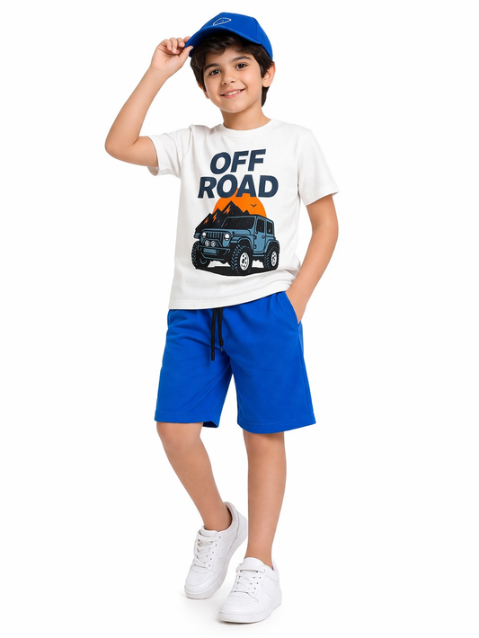 OFF ROAD JEEP WITH SHORTS UNISEX-SUMMER TRACKSUIT