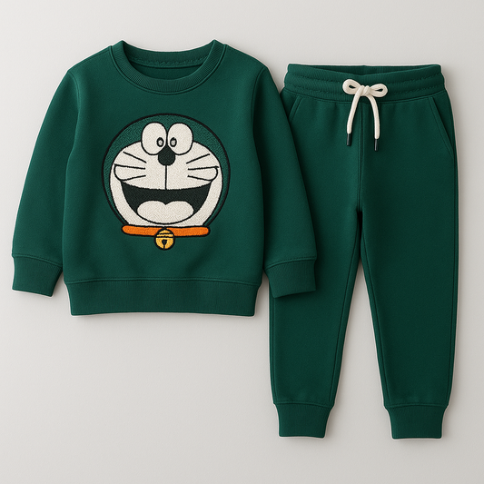 DARK GREEN DORAEMON TRACKSUIT-WINTER