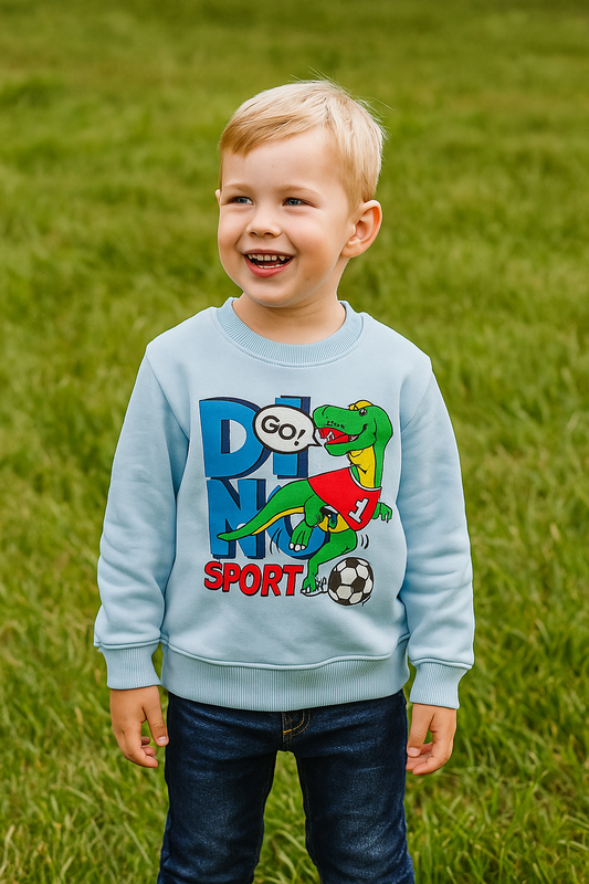 SKY BLUE DINO SWEAT SHIRT-WINTER
