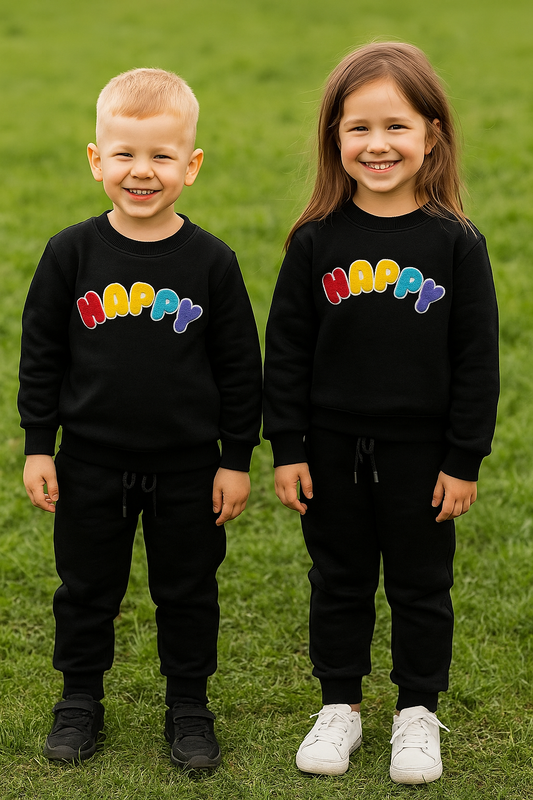 JET BLACK HAPPY TRACKSUIT-WINTER