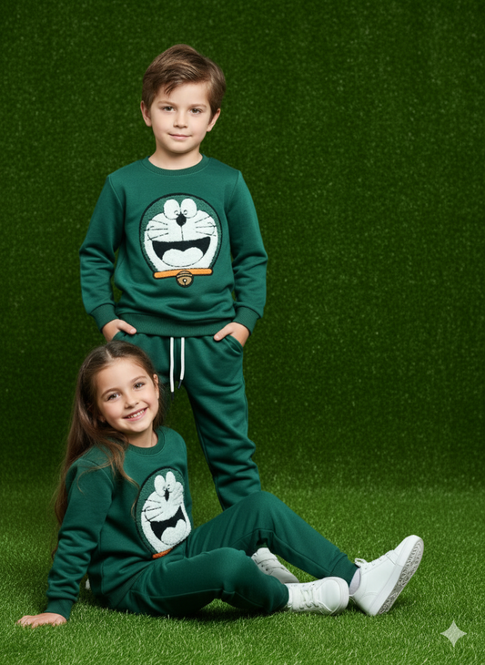 DARK GREEN DORAEMON TRACKSUIT-WINTER