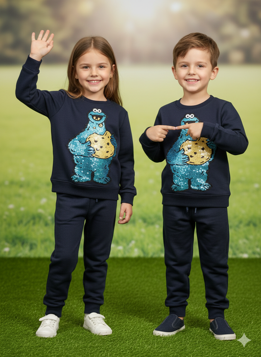 NAVY COOKIE MONSTER TRACKSUIT-WINTER