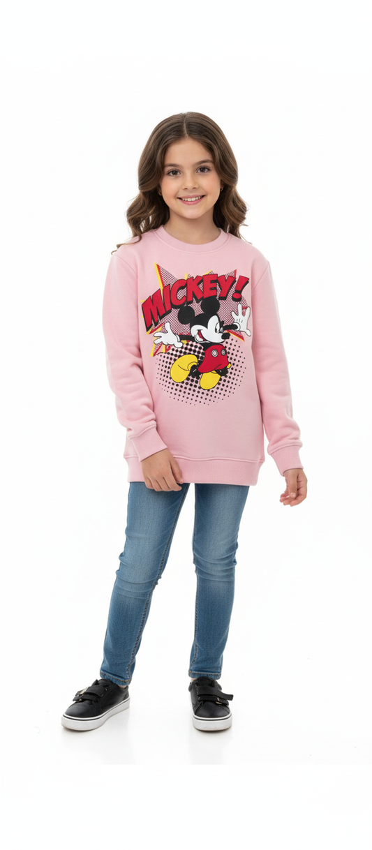 PINK MICKY SWEAT SHIRT-WINTER