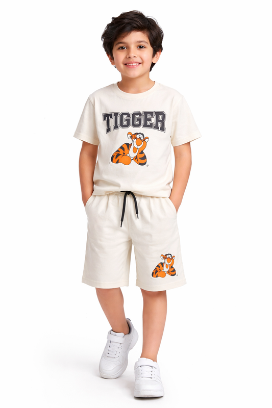 TIGER WITH SHORTS UNISEX-SUMMER TRACKSUIT